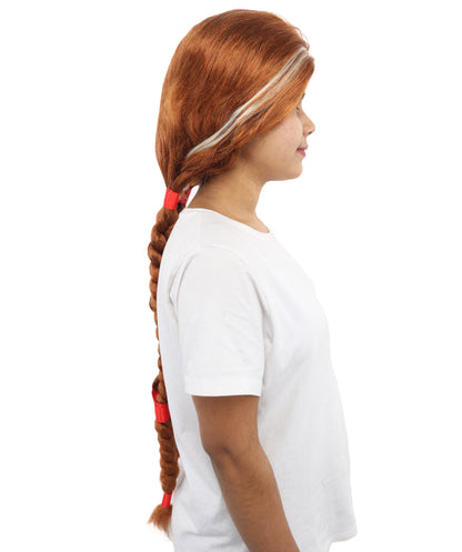 Women’s Fantasy Extra Long Copper Brown Braided Warrior Wig | Animated Character Inspired Hair with Breathable Cap | Ideal for Cosplay, Halloween & Themed Events