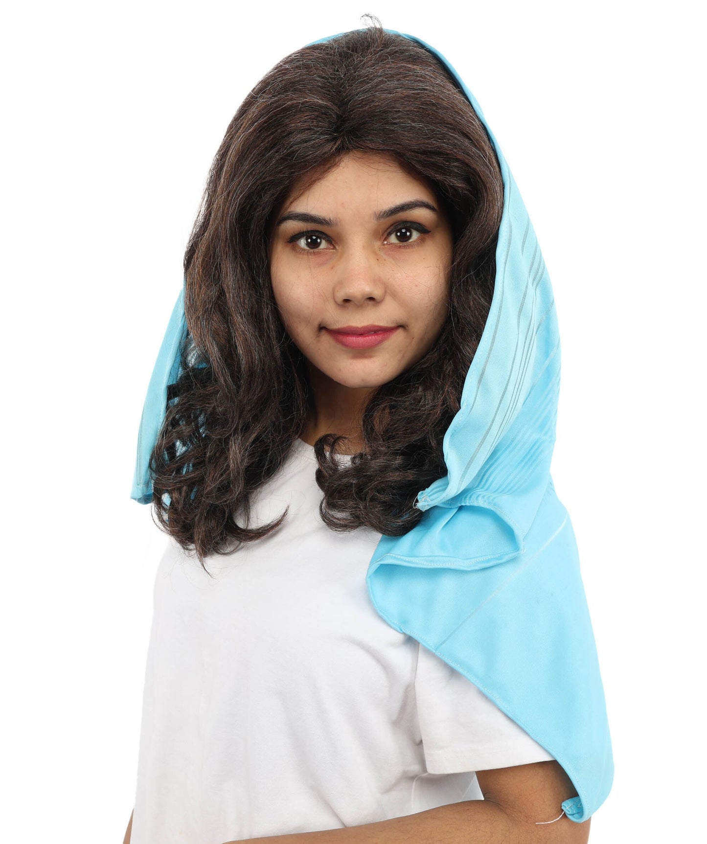 Women’s Fantasy Village Heroine Long Wavy Wig | Brown Medieval Style Hair | Ideal for Halloween and Cosplay