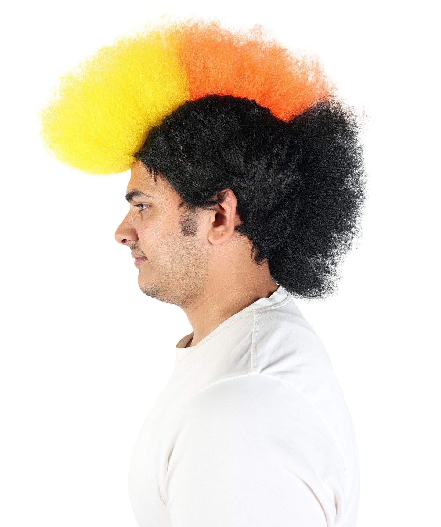 Men’s German Flag Mohawk Wig – Multicolor Spiky Hair | Accessory for Sports, Parties & Events
