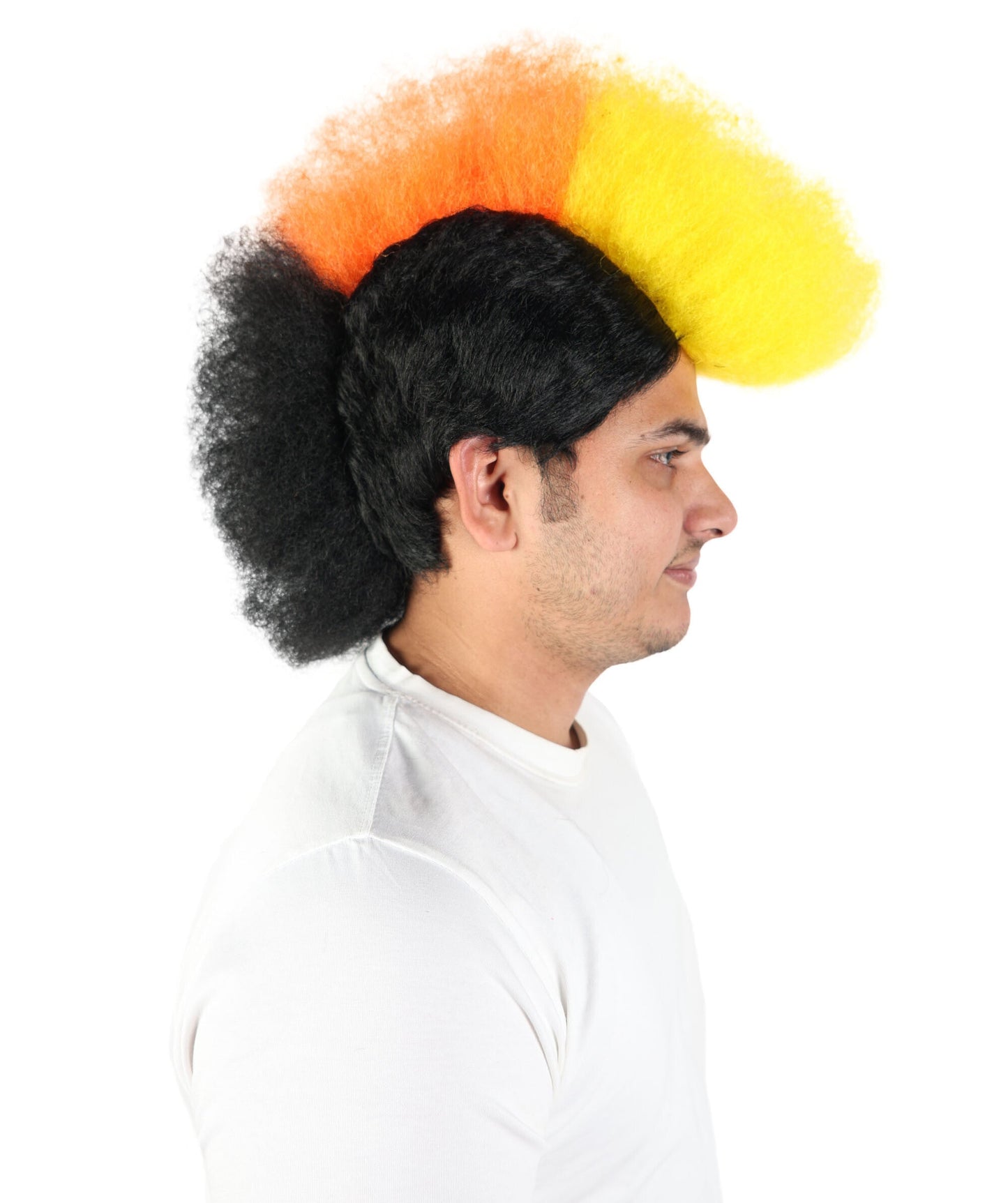 Men’s German Flag Mohawk Wig – Multicolor Spiky Hair | Accessory for Sports, Parties & Events