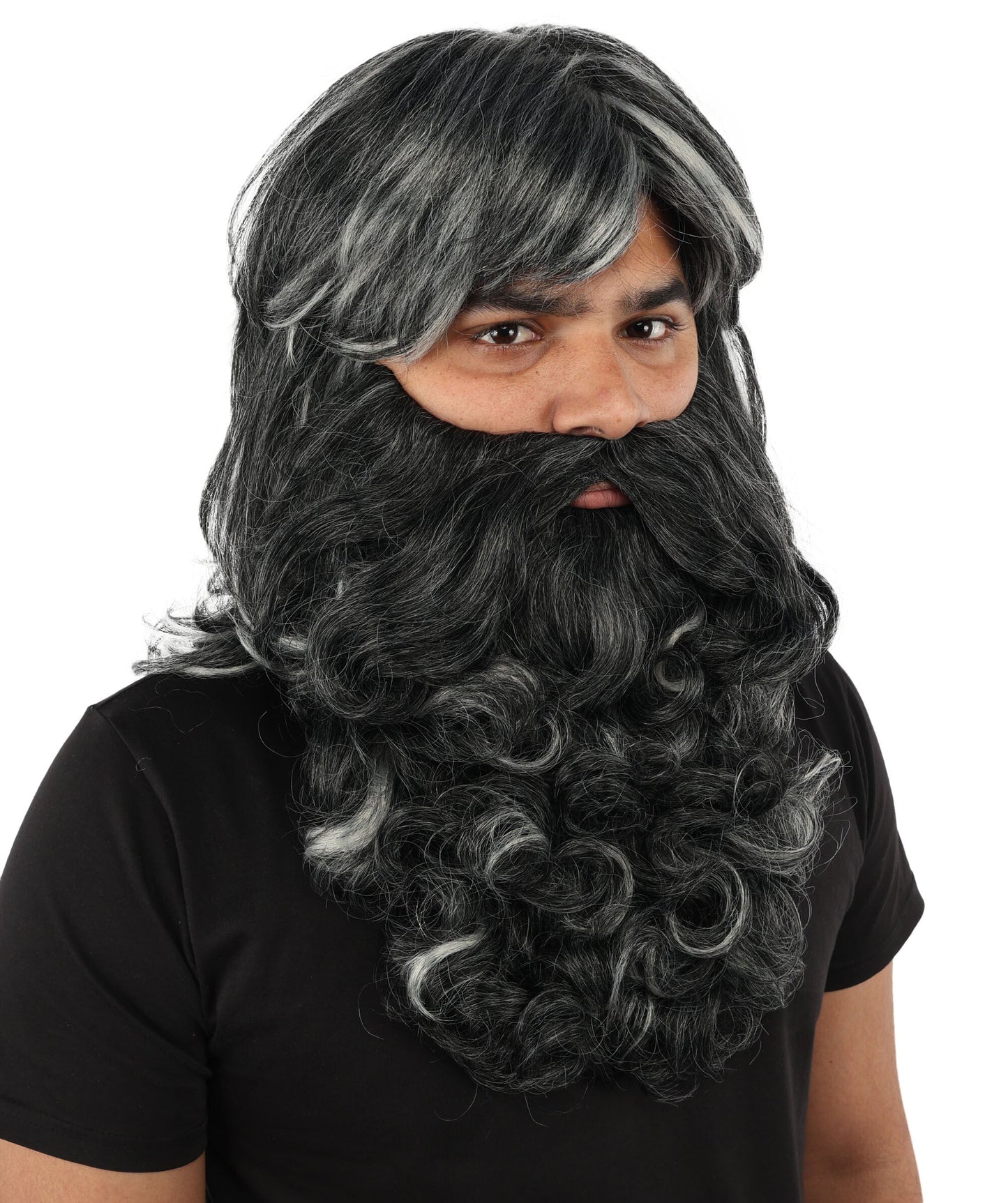 Men’s Grey Wizard Beard & Mustache Set | Fancy Costume Facial Hair for Adults | Ideal Accessory for Halloween, Cosplay & Themed Parties