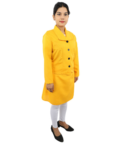 Adult Women's Retro Yellow & Black Skirt Suit Costume | 60s Style Pop Star Cropped Blazer and Mini Skirt Set | Music Video Halloween Cosplay Stage Performance Wardrobe Piece