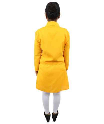Adult Women's Retro Yellow & Black Skirt Suit Costume | 60s Style Pop Star Cropped Blazer and Mini Skirt Set | Music Video Halloween Cosplay Stage Performance Wardrobe Piece