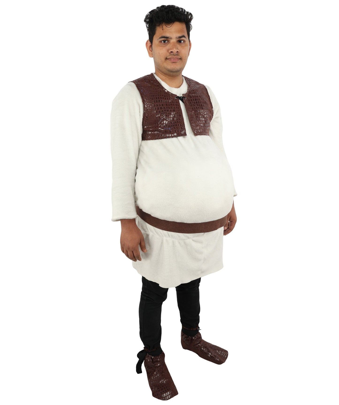 Adult Fairytale Ogre Costume | White and Brown Medieval Character Outfit | Ideal for Halloween, Cosplay and Themed Parties