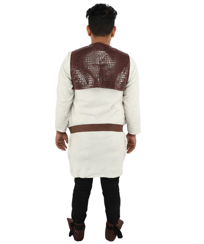 Adult Fairytale Ogre Costume | White and Brown Medieval Character Outfit | Ideal for Halloween, Cosplay and Themed Parties