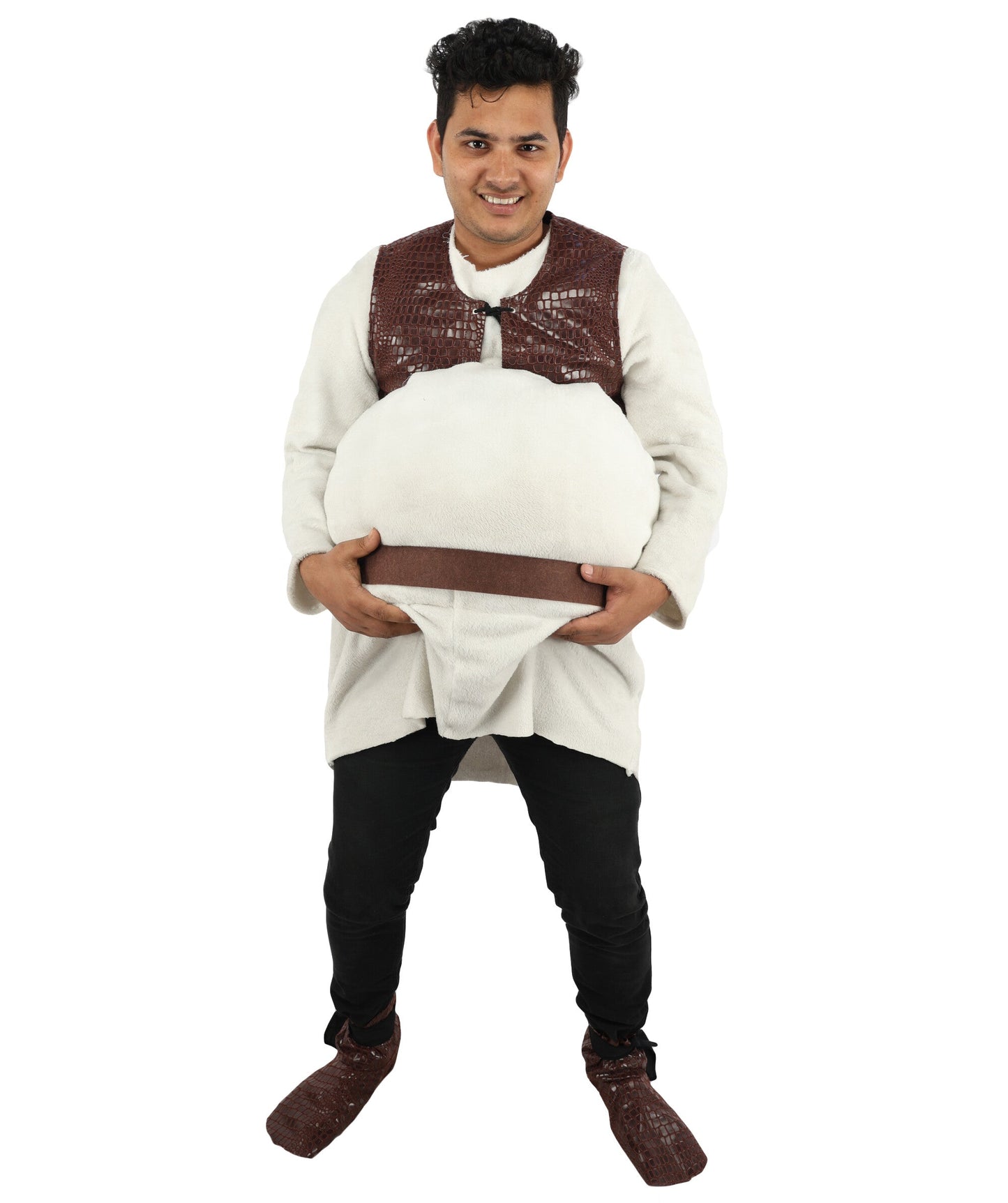 Adult Fairytale Ogre Costume | White and Brown Medieval Character Outfit | Ideal for Halloween, Cosplay and Themed Parties
