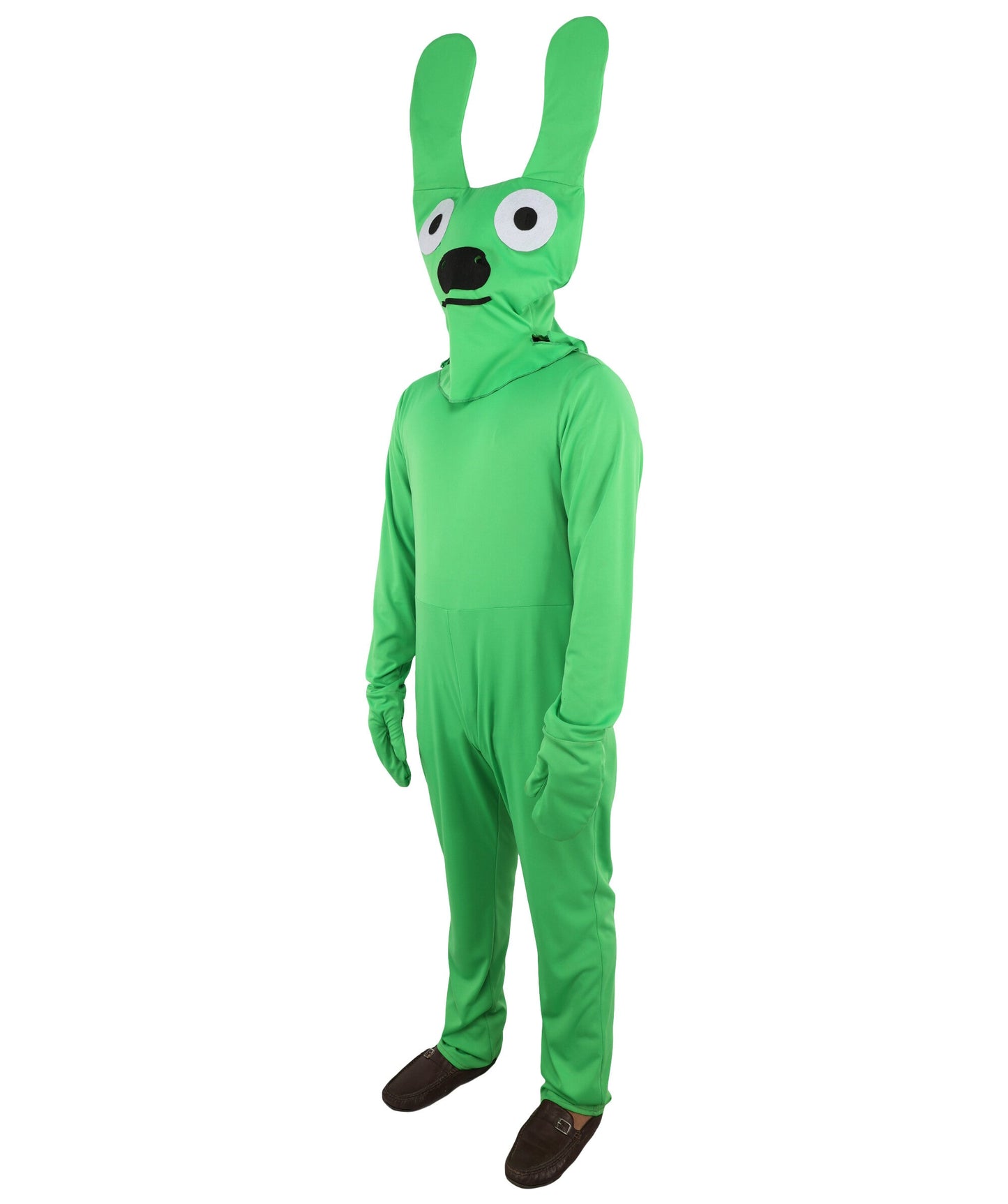 Adult Green Bunny Costume | Full Body Jumpsuit Outfit with Head Accessory | Ideal for Halloween, Cosplay & Themed Parties