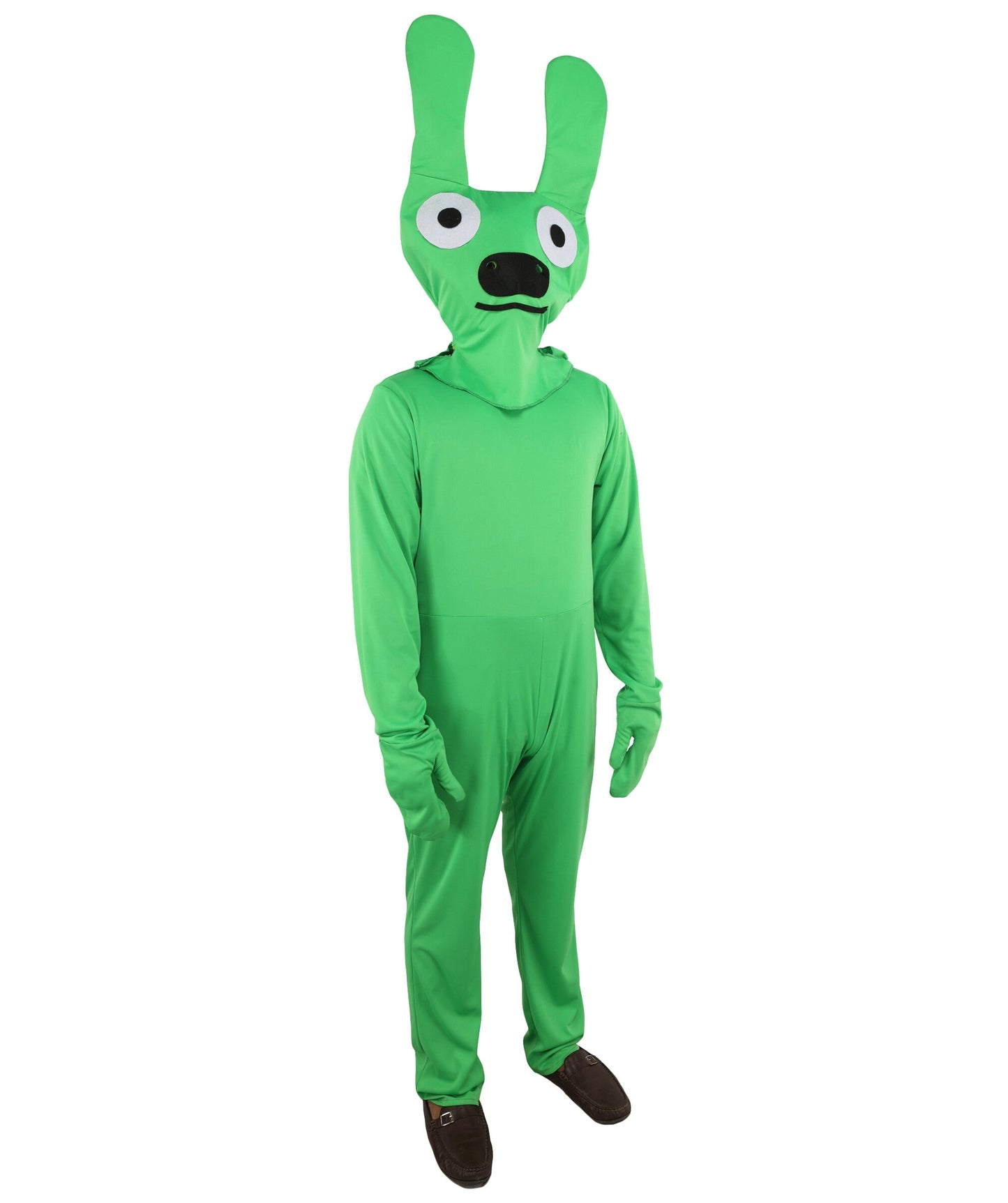 Adult Green Bunny Costume | Full Body Jumpsuit Outfit with Head Accessory | Ideal for Halloween, Cosplay & Themed Parties