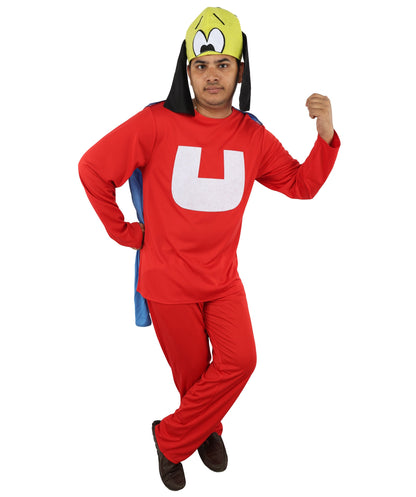 Men’s Multicolor Superhero Costume | Outfit with Cape and Cap | Ideal for Halloween, Cosplay & Parties