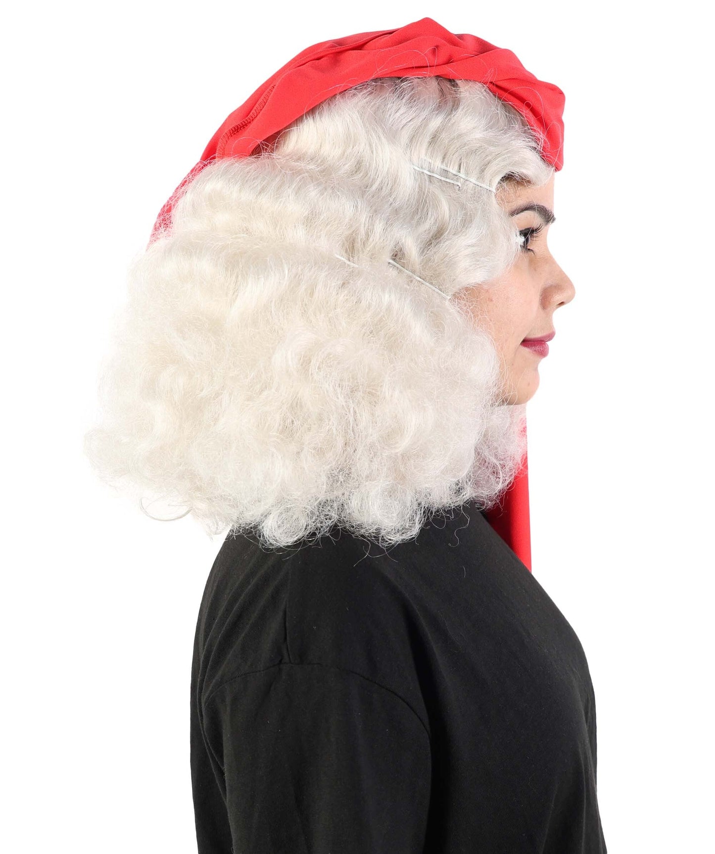 Women’s Pop Diva Inspired White Wig With Red Scarf | Sleek Shoulder-Length White Hairstyle | Synthetic  Hair for Cosplay, Halloween, Stage & Themed Parties
