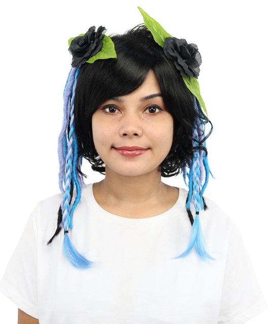 Multicolor Fairy Add-On Wig | Synthetic Hair Extensions for Dark Pixie Elf, Flora & Mother Nature Cosplay,  Parties & Stage
