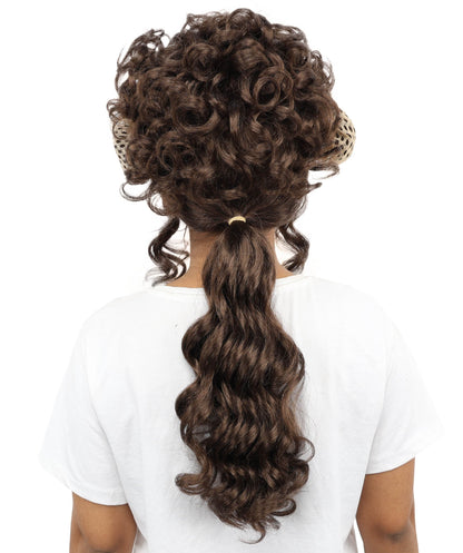 Galactic Princess Inspired Brunette Dark Brown Wig | Long Cosplay Hairpiece for Halloween, , Stage & Roleplay