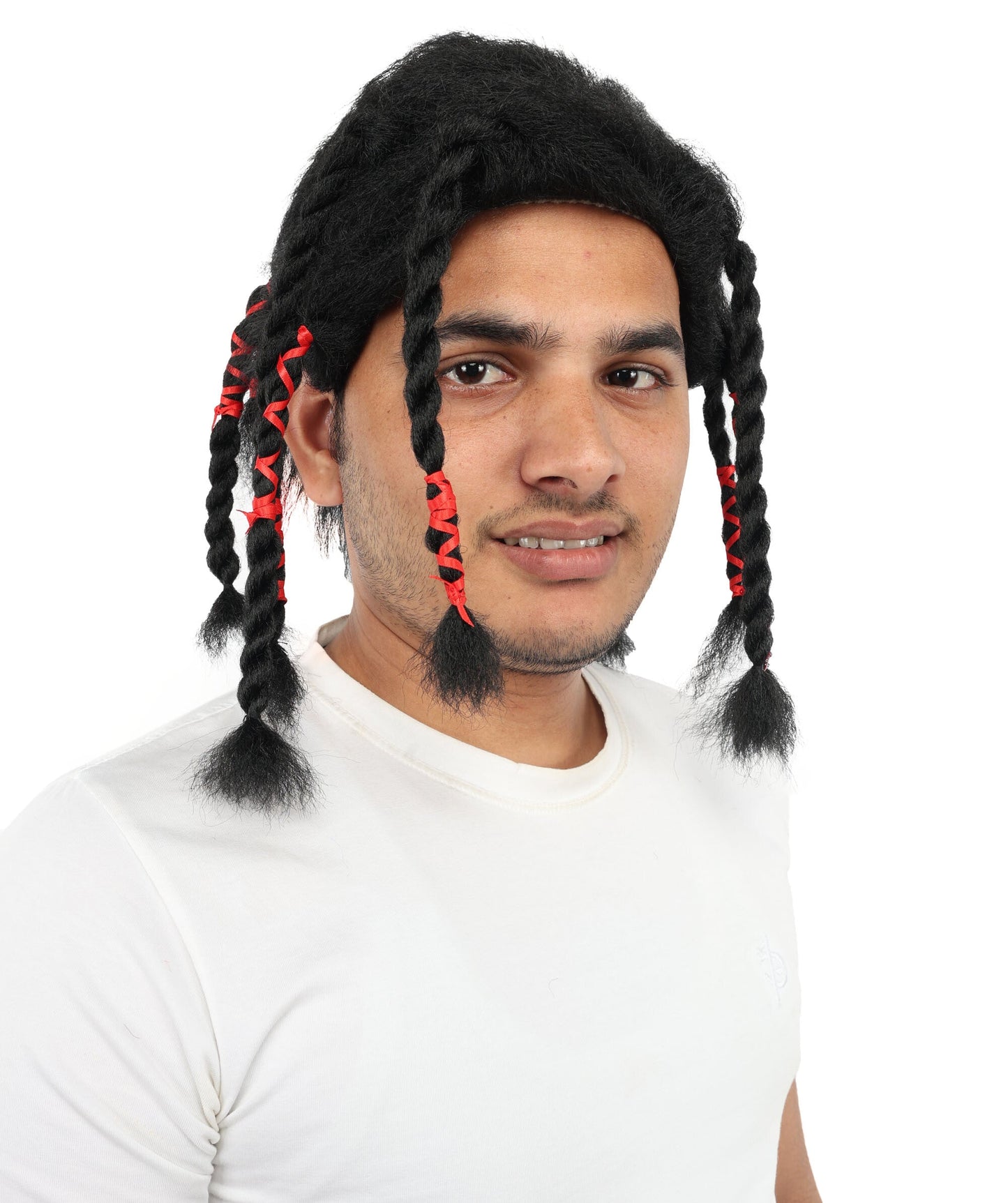 Lace Front Black Wig | Medium Curly Synthetic Hair with Adjustable Cap for Cosplay, Themed Events, Halloween, Stage & Roleplay