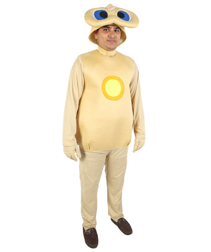 Friendly Alien Costume for Adults | Blonde Bodysuit with Alien Headpiece | Sci-Fi Inspired Outfit for Halloween, Cosplay, Parties & Roleplay