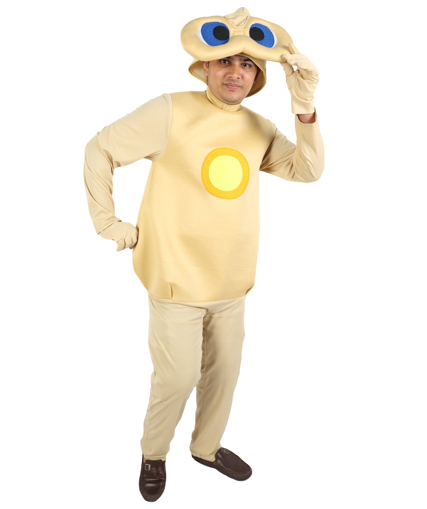 Friendly Alien Costume for Adults | Blonde Bodysuit with Alien Headpiece | Sci-Fi Inspired Outfit for Halloween, Cosplay, Parties & Roleplay