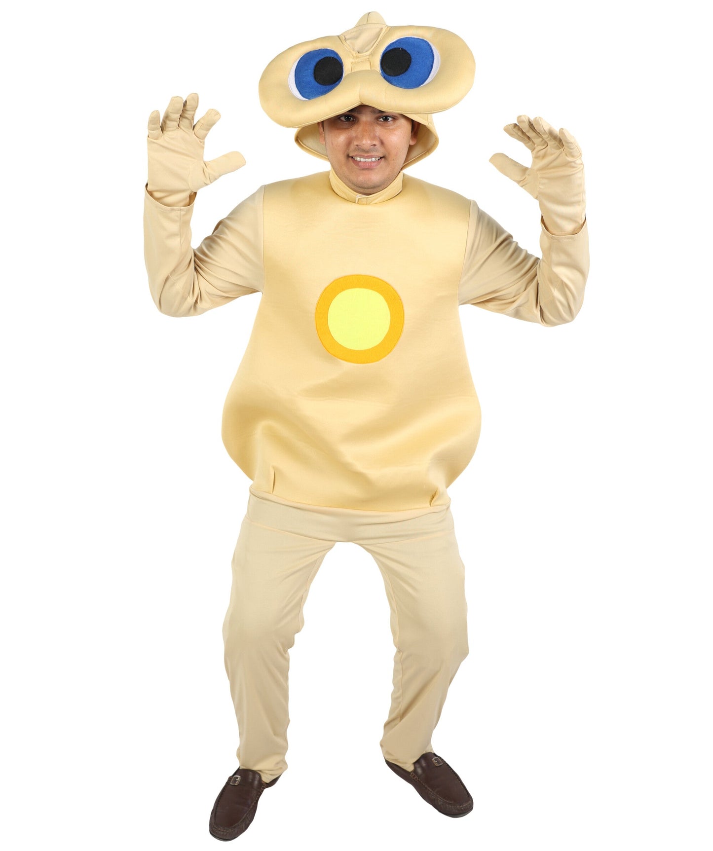 Friendly Alien Costume for Adults | Blonde Bodysuit with Alien Headpiece | Sci-Fi Inspired Outfit for Halloween, Cosplay, Parties & Roleplay