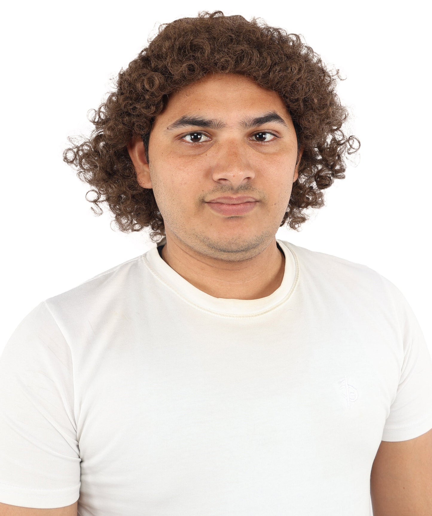 Messy Curly Mens Wig | Brown textured synthetic fibers with tight coils and standard cap construction | Essential for theatrical stage drag performance costume events and party