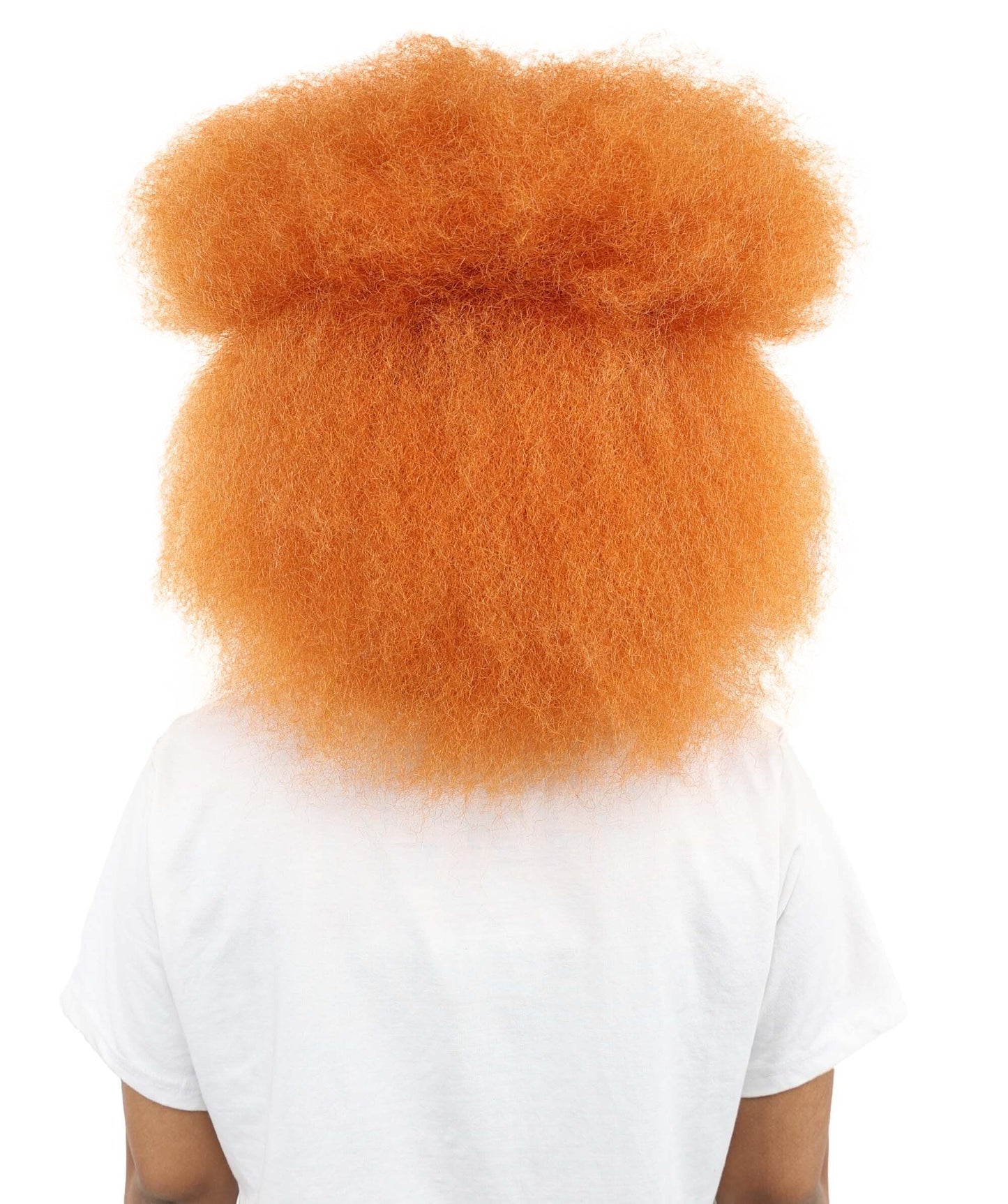 Adult Women’s Orange Retro Afro Wig | Funky Hairpiece with Breathable Cap | Ideal for Halloween, Cosplay & Themed Parties