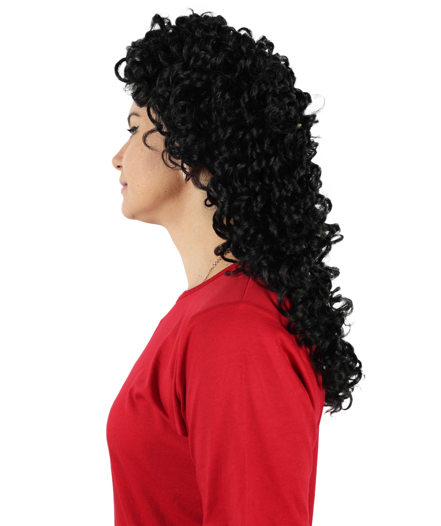 Women’s American Singer Inspired Two-Toned Curly Wig | Long Blonde and Black Hairpiece with Breathable Cap | Ideal for Halloween, Cosplay & Themed Parties