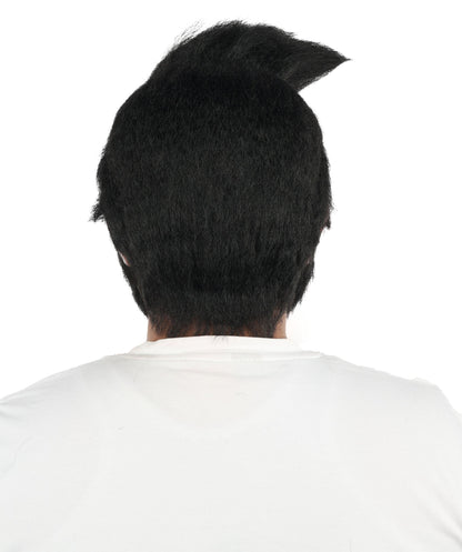 Adult Men’s Black Curly Beard and Wig Set | full Head and Facial Hair Costume Accessory Ideal for Halloween, Cosplay & Parties