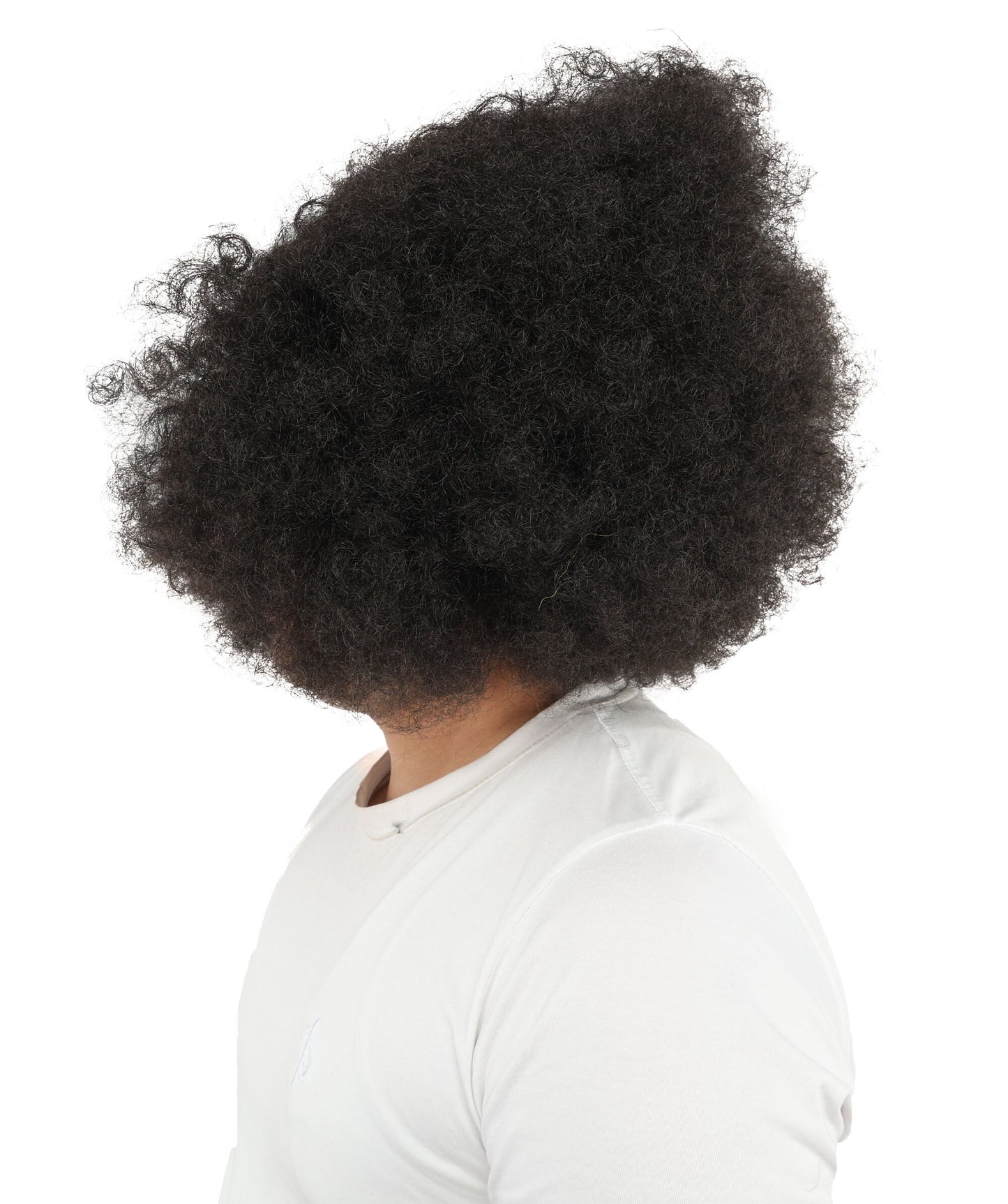 Men’s Rapper-Inspired Afro Black Curly Wig with Clips | Retro Hairpiece with Breathable Cap | Ideal for Halloween and Cosplay