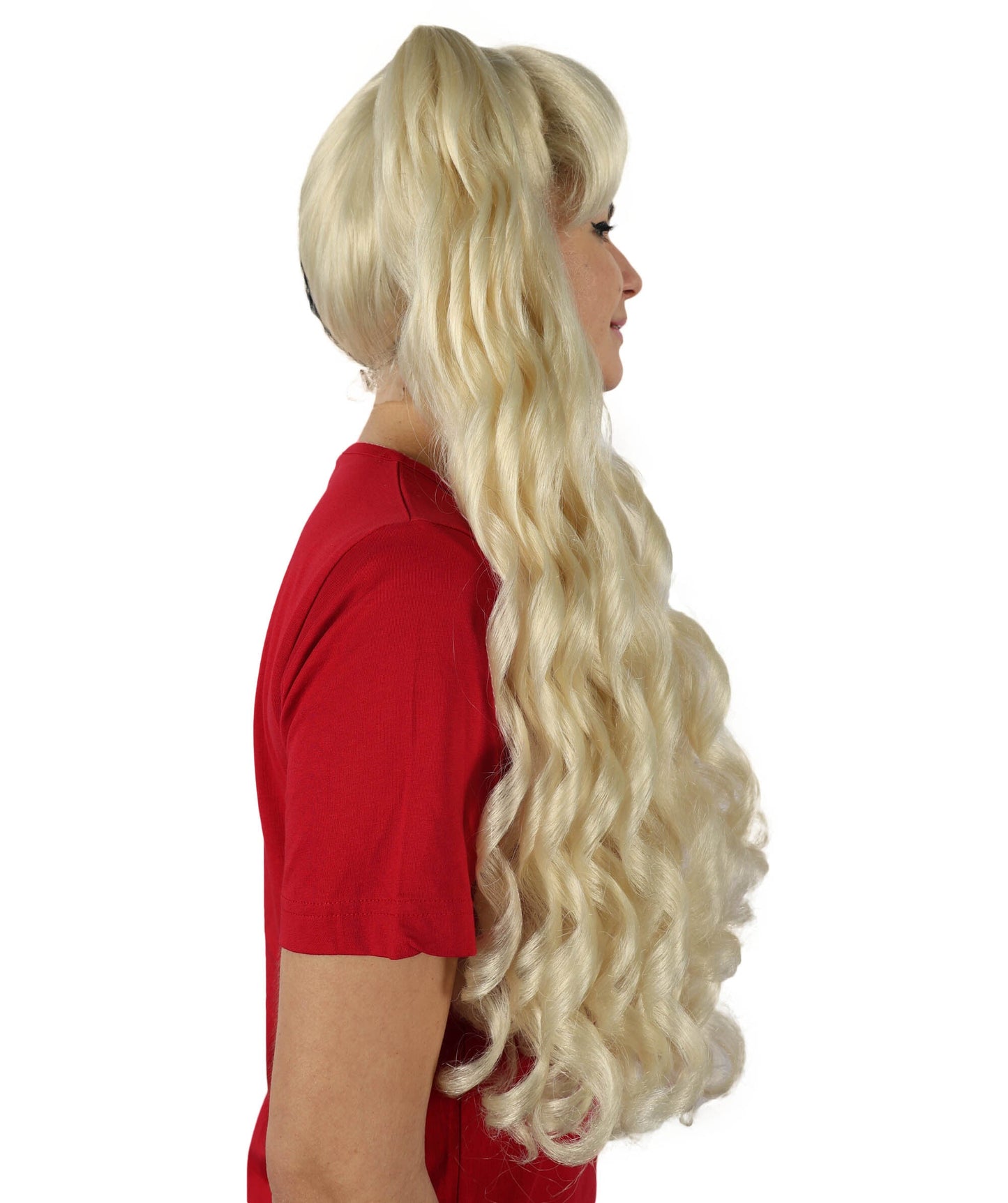 Adult Women’s American Singer-Inspired Two-Toned Pigtail Wig | Black & Blonde Celebrity Hairpiece | Ideal for Halloween, Cosplay & Music Parties