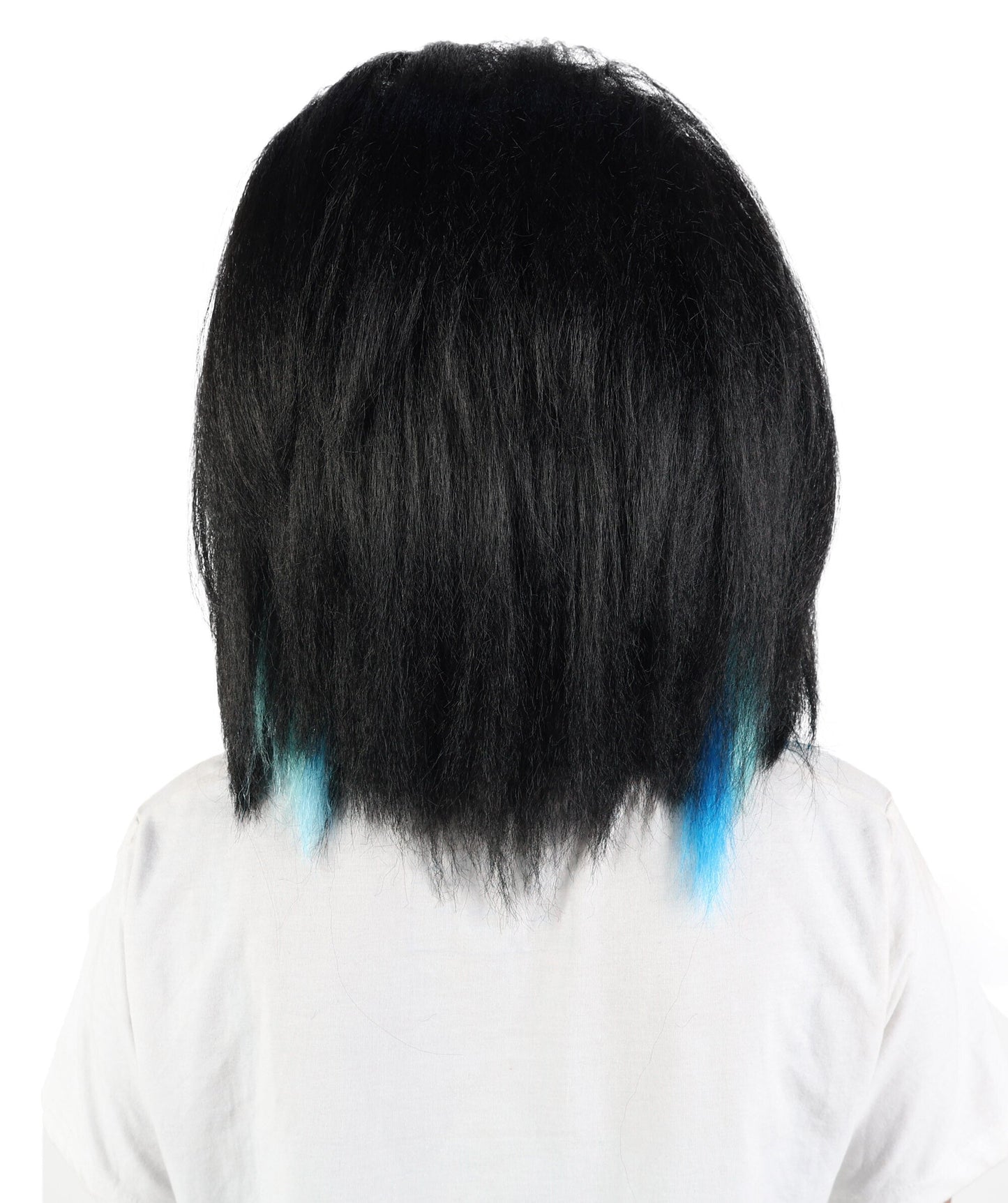 Women’s Black Blue Goth Fairy Wig | Long Layered Fantasy Hair with Breathable Cap | Ideal for Halloween, Cosplay & Themed Parties