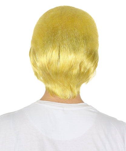 Adult Women’s Yellow Retro Beehive Wig | Voluminous Short Hairpiece with Breathable Cap | Ideal for Halloween, Cosplay & Themed Parties