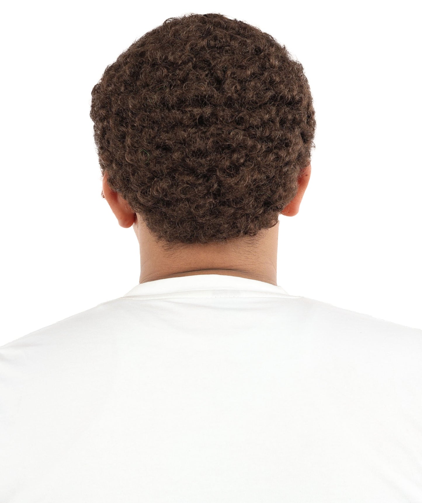 Adult Men’s Curly Short Chocolate Brown Afro Wig | Natural Tight Curl Synthetic Wig | Realistic Wig for Cosplay, Halloween & Dress-Up