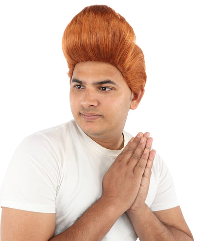Adult Men's Skyward Spiky Wig | Auburn Brown with Breathable Cap | Ideal for Halloween, Cosplay, Theater And Themed Parties
