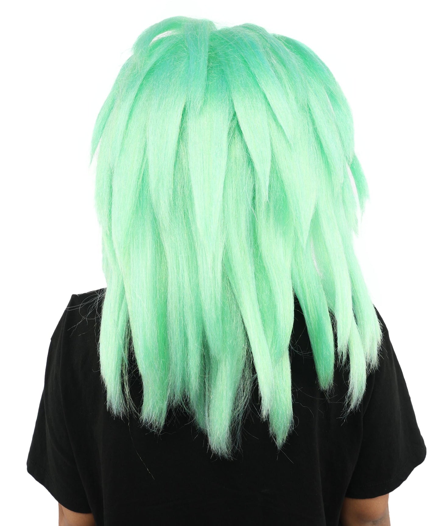 Adult Women’s Monster Wig | Light Green Fluffy Hair with Breathable Cap | Ideal for Halloween, Cosplay and Themed Parties