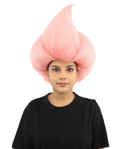 Adult Women’s Short Pink Spiky Wig | Dramatic Swept Volume | Ideal for Halloween Cosplay and Themed Party
