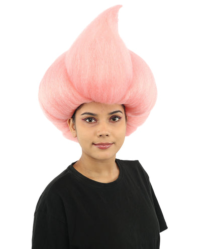 Adult Women’s Short Pink Spiky Wig | Dramatic Swept Volume | Ideal for Halloween Cosplay and Themed Party