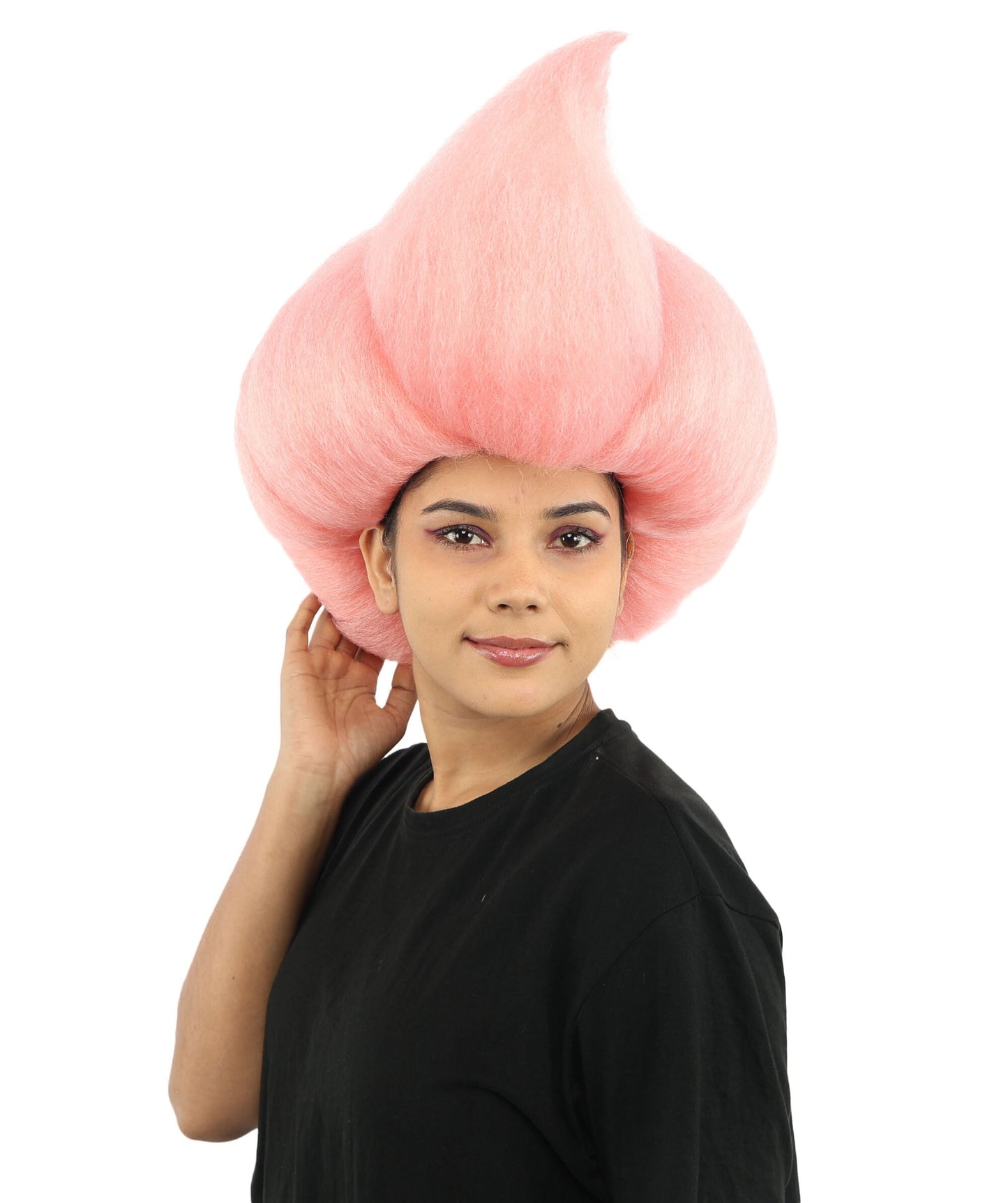 Adult Women’s Short Pink Spiky Wig | Dramatic Swept Volume | Ideal for Halloween Cosplay and Themed Party