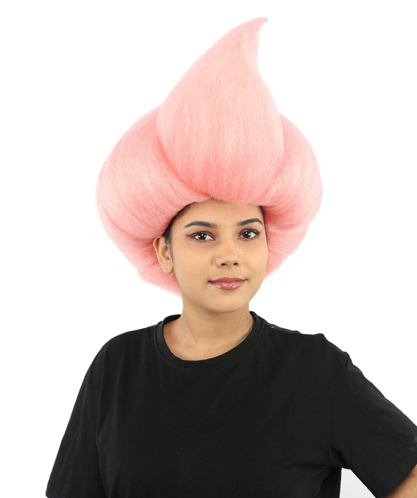 Adult Women’s Short Pink Spiky Wig | Dramatic Swept Volume | Ideal for Halloween Cosplay and Themed Party
