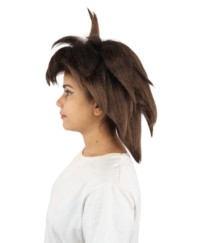 Adult Women’s Brown Short Spiky Anime Wig | Messy Layered Style with Breathable Cap | Ideal for Halloween Cosplay & Themed Events