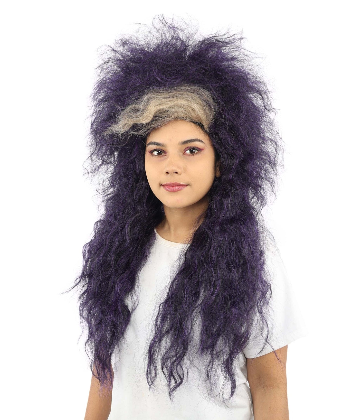 Adult Women’s Glam Rock Multicolor Wig | Extra Long Voluminous Hair with Wild Layered Texture | Dramatic Hairpiece for Halloween, Cosplay & Theme Events