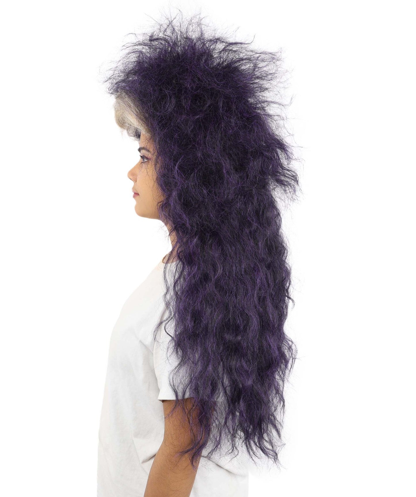 Adult Women’s Glam Rock Multicolor Wig | Extra Long Voluminous Hair with Wild Layered Texture | Dramatic Hairpiece for Halloween, Cosplay & Theme Events