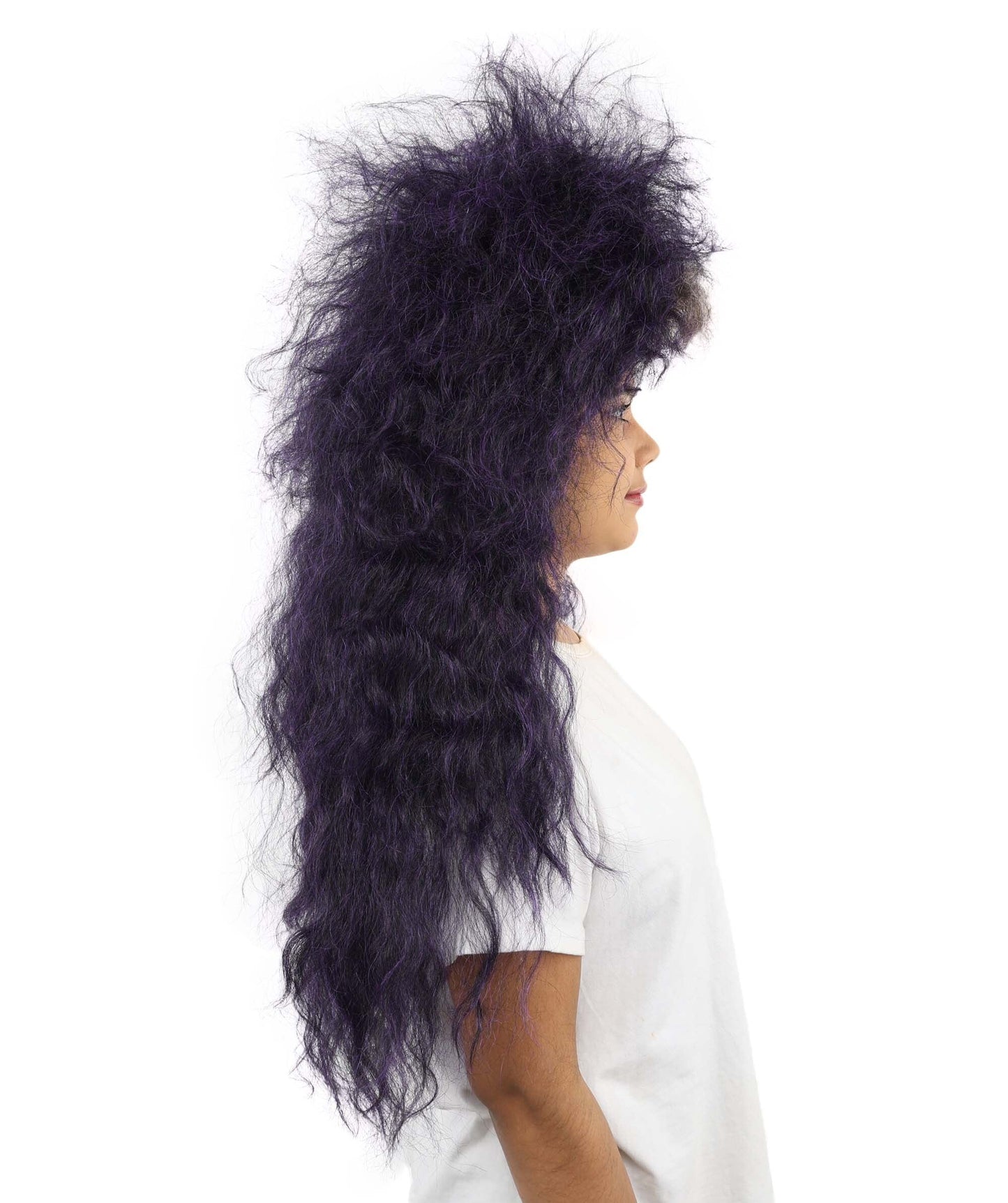 Adult Women’s Glam Rock Multicolor Wig | Extra Long Voluminous Hair with Wild Layered Texture | Dramatic Hairpiece for Halloween, Cosplay & Theme Events