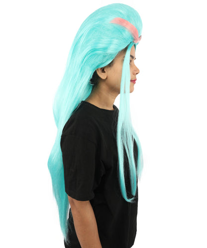 Adult Women’s Fantasy Aqua Blue Wig | Extra Long Flowing Hair with Ocean-Inspired Style | Colorful for Cosplay, Halloween, Parties, and Theme Events