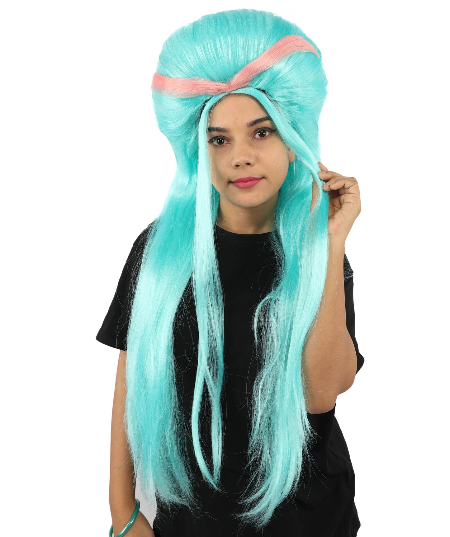 Adult Women’s Fantasy Aqua Blue Wig | Extra Long Flowing Hair with Ocean-Inspired Style | Colorful for Cosplay, Halloween, Parties, and Theme Events