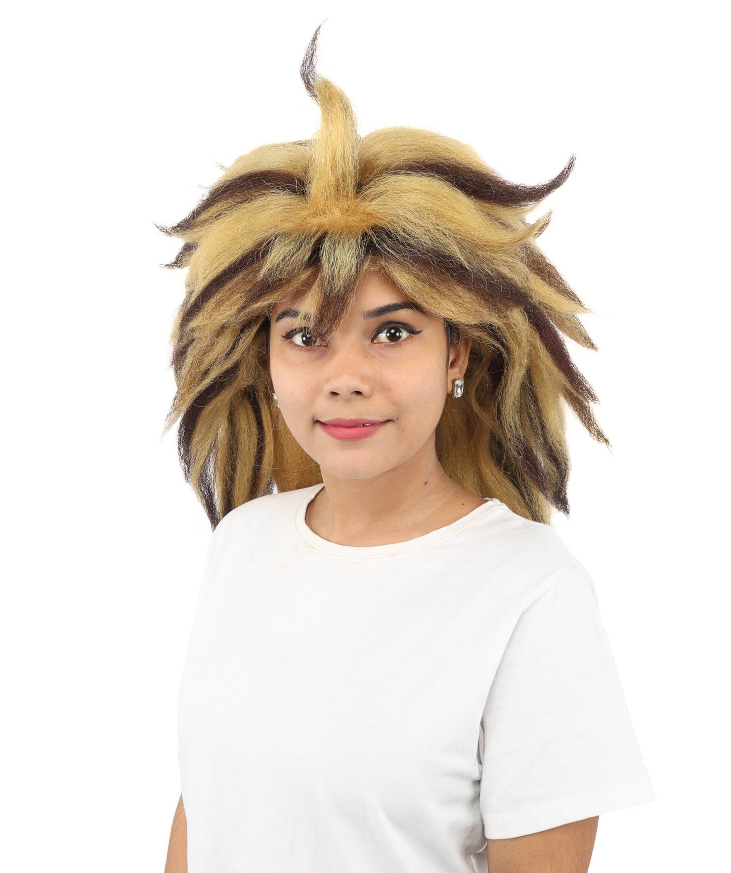 Adult Voluminous Multicolor Spiky Straight Wig | Extra Long Layered Hair with Feathered Spike Style | Ideal for Halloween, Cosplay & Theme Events