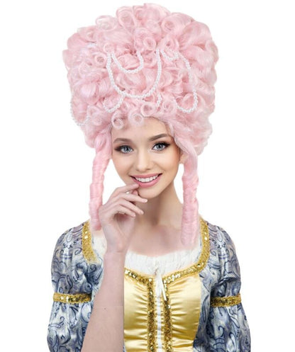 HPO Baroque Beehive Costume Wig with Pearl Accessories for Bundle Adult & Teen