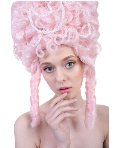 HPO Baroque Beehive Costume Wig with Pearl Accessories for Bundle Adult & Teen