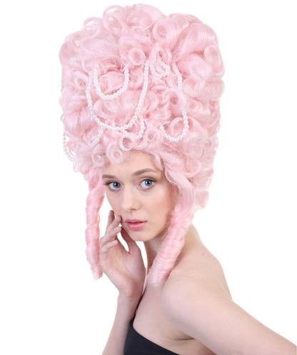 HPO Baroque Beehive Costume Wig with Pearl Accessories for Bundle Adult & Teen
