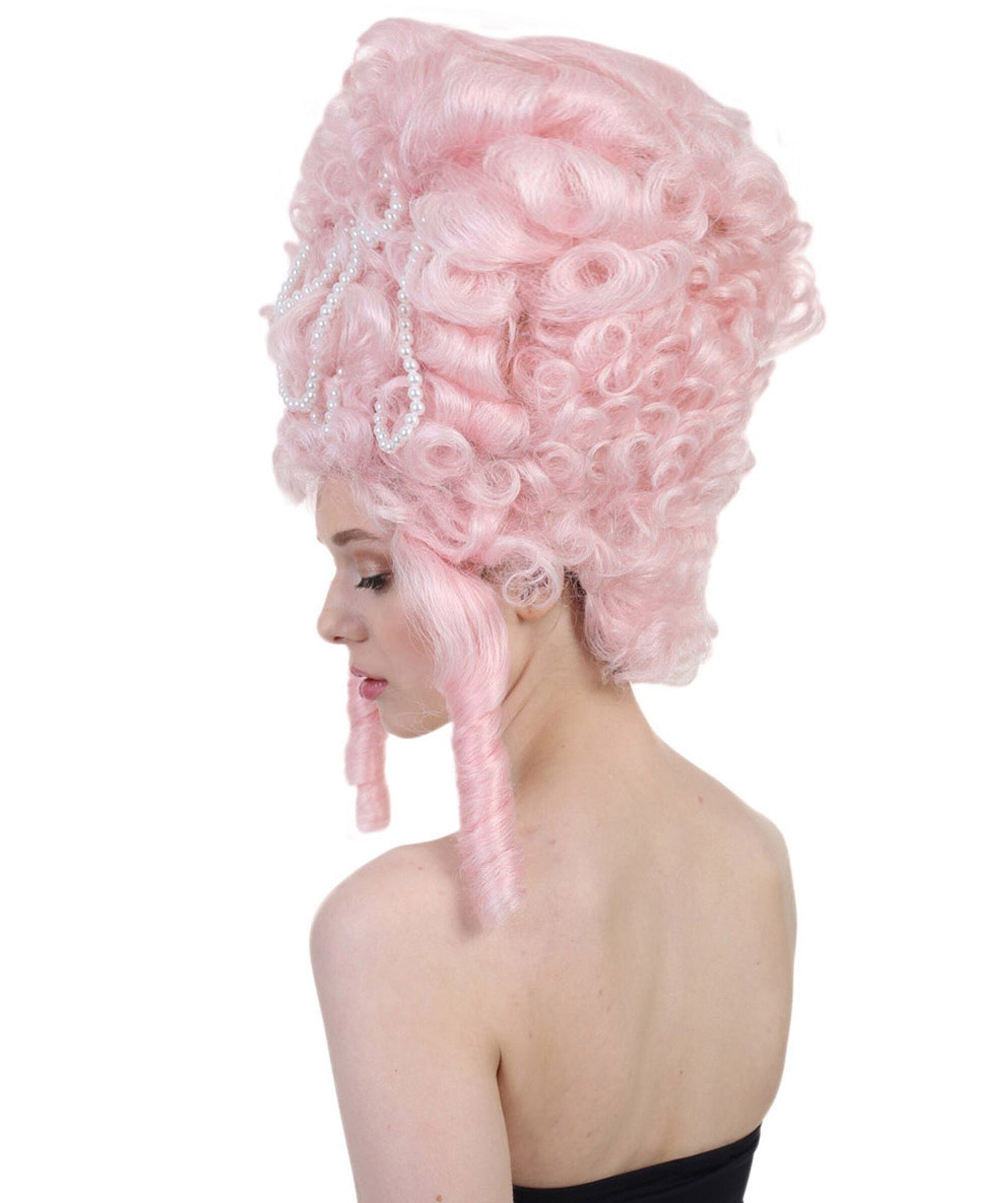 HPO Baroque Beehive Costume Wig with Pearl Accessories for Bundle Adult & Teen
