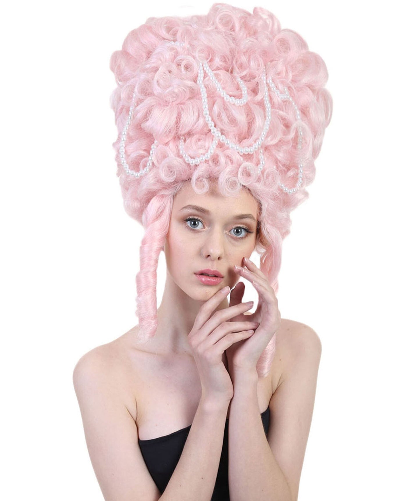HPO Baroque Beehive Costume Wig with Pearl Accessories for Bundle Adult & Teen