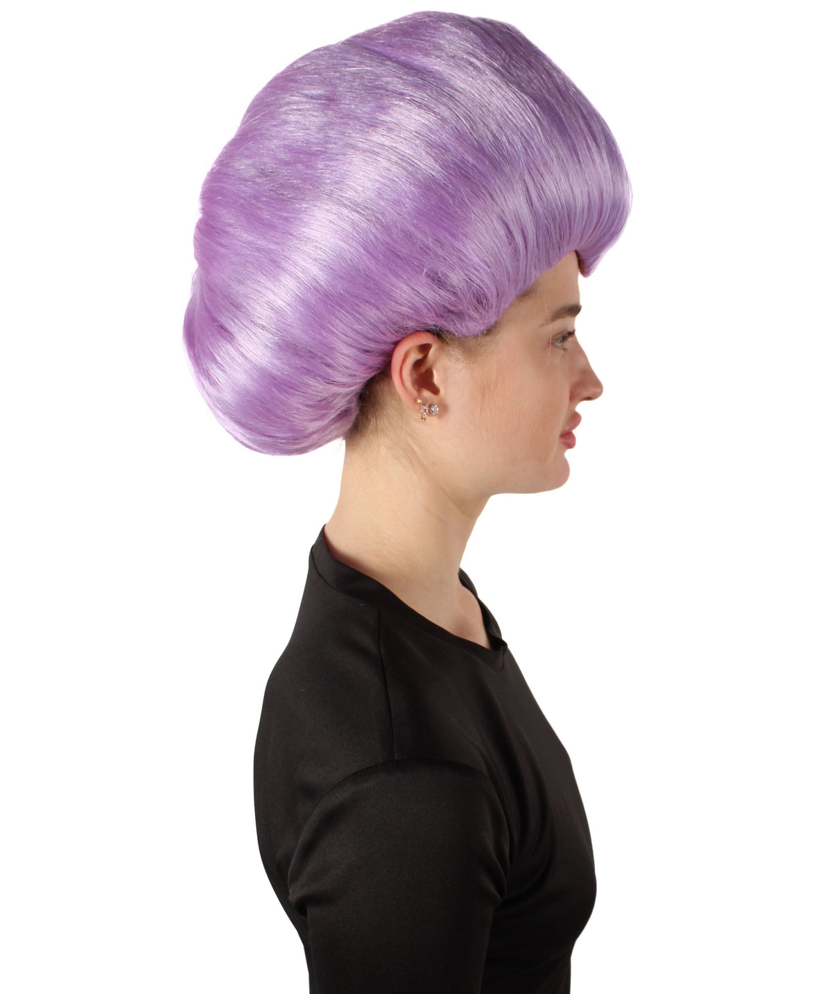 HPO Women's Godmother Beehive Updo Purple Wig for Teen & Adult Bundle Set - Fantasy inspired hairstyle with a classic updo shape Ideal for Halloween Cosplay