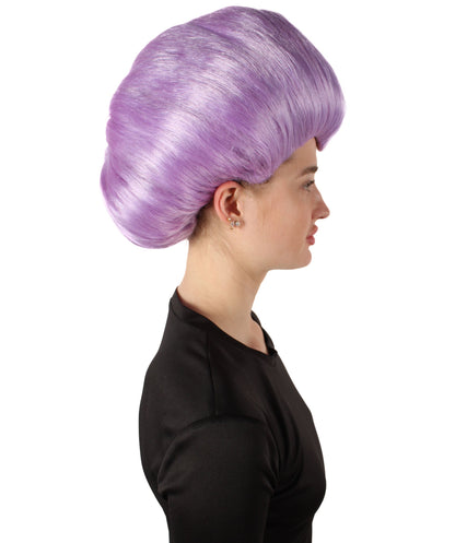 HPO Women's Godmother Beehive Updo Purple Wig for Teen & Adult Bundle Set - Fantasy inspired hairstyle with a classic updo shape Ideal for Halloween Cosplay