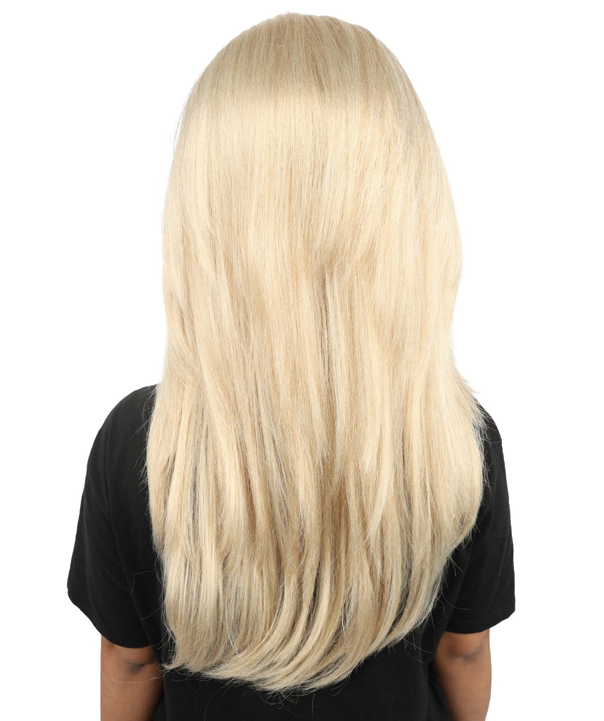 Adult & Teen Women's 60s Retro Mod Wig | 23 Inch Long Straight Blonde Costume Hairpiece with Headband | Synthetic Fiber Wig for Halloween Cosplay